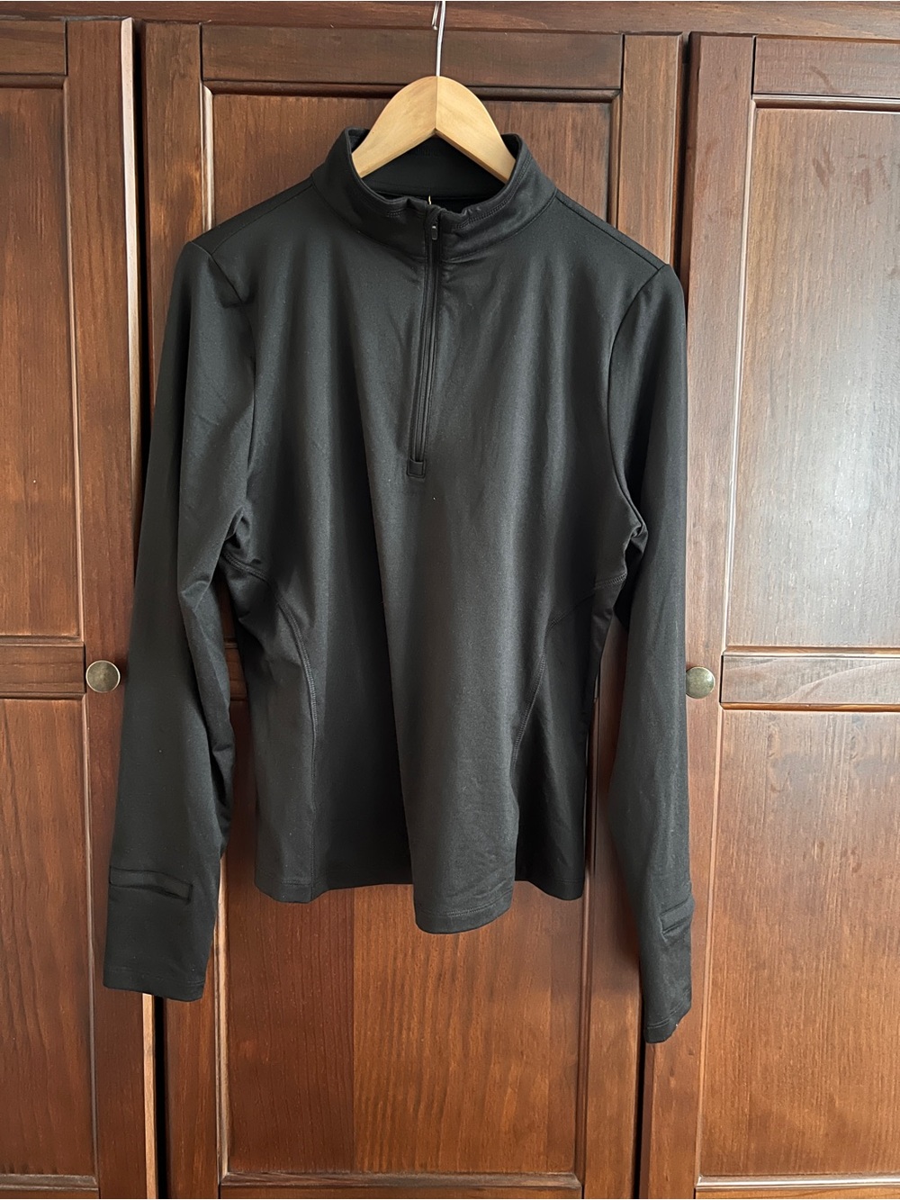 Quince Women's Black Flowknit Quarter-Zip Pullover - Size Large